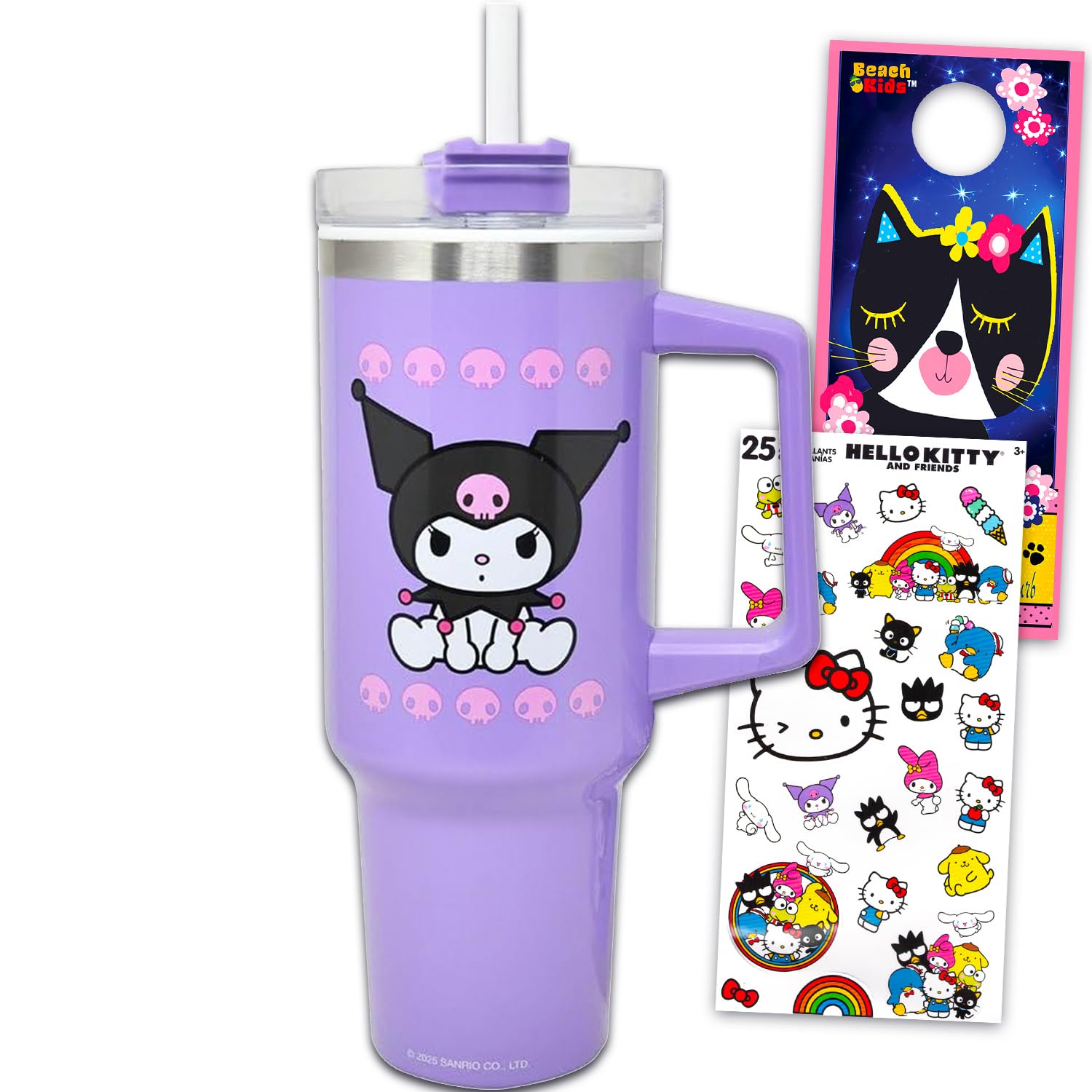 Amazon.com | Kuromi Stainless Steel 40 Oz Tumbler with Handle for